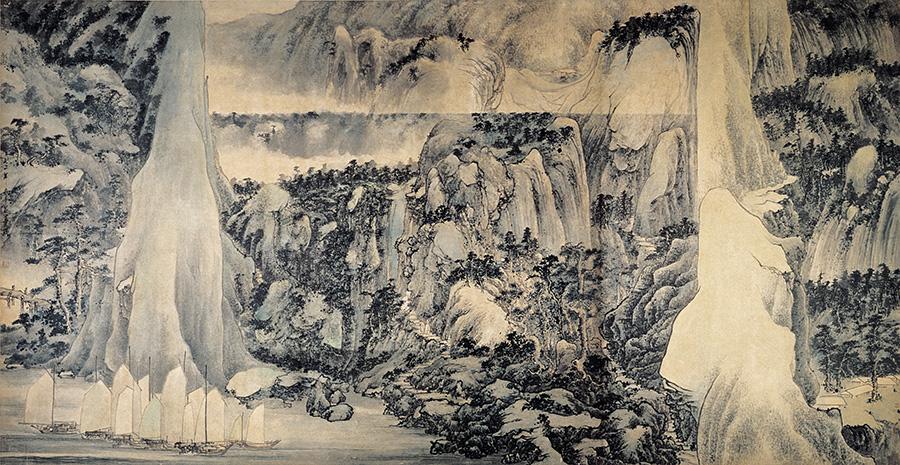 Ink art master's works on show in Beijing(1/5)